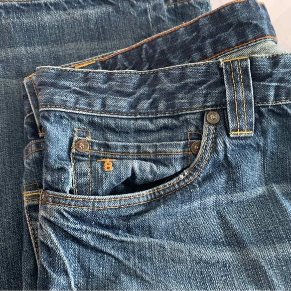 L.L. Bean Men's 34W 32 Classic Denim Jeans Medium Wash Slim Straight Fit - Picture 10 of 13